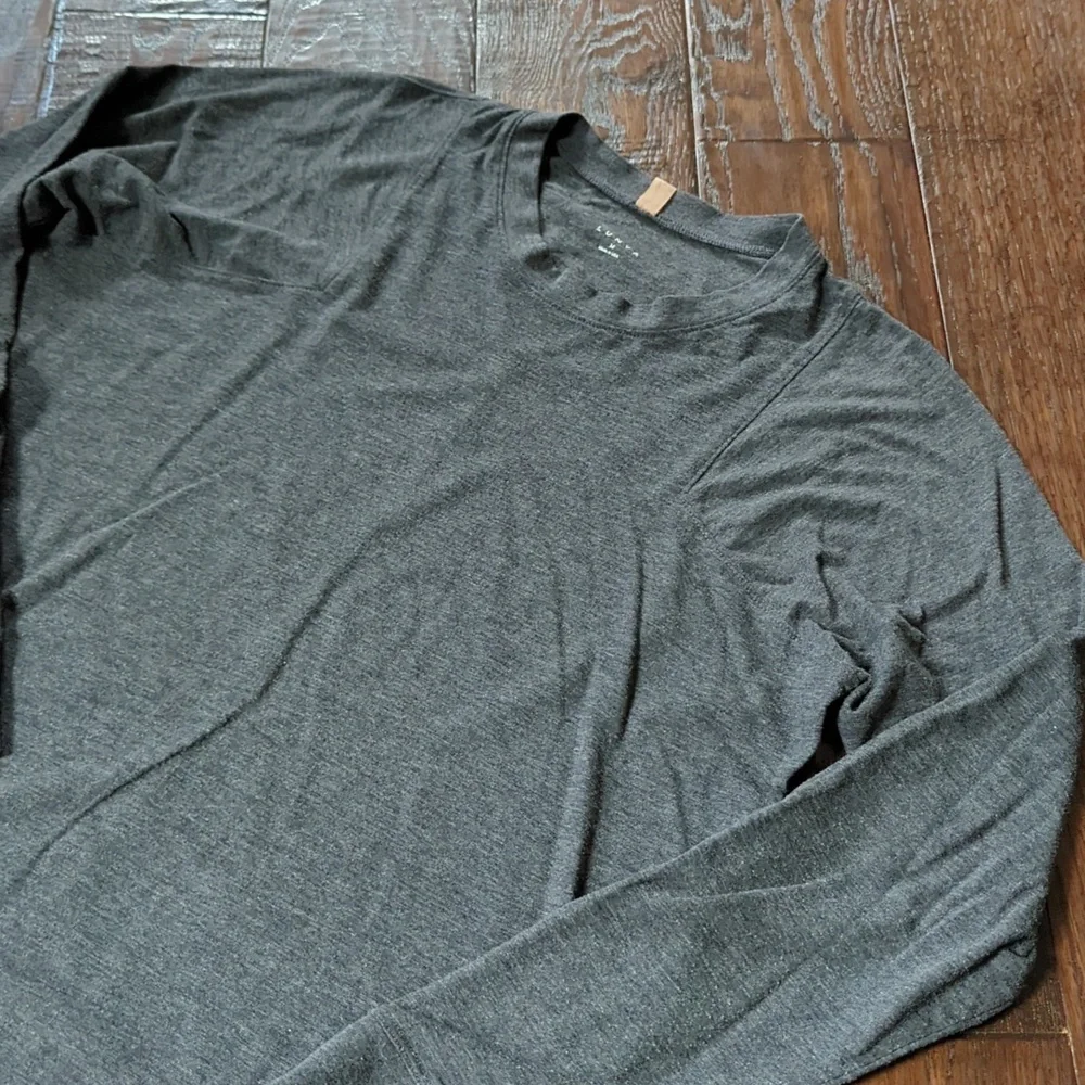 LLUNYA I Gray Grey Relaxed Good in Bed Crew Neck Long Sleeve Lounge Shirt, M - Picture 1 of 16